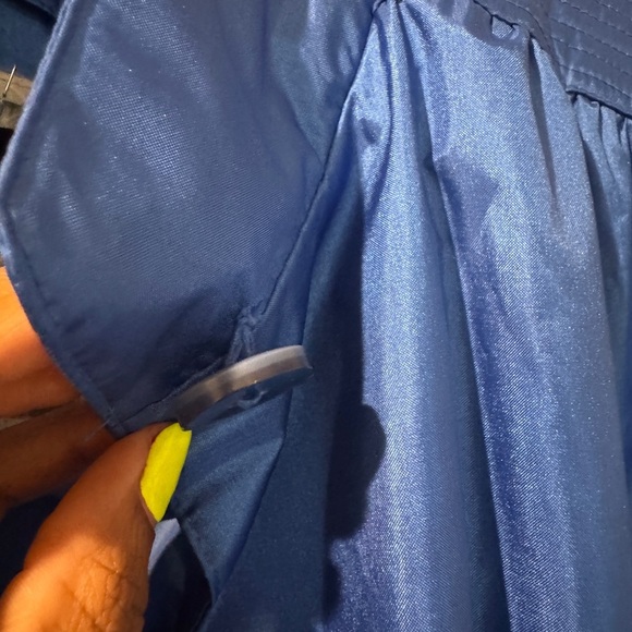 VTG Chiango by Fleet Street Electric Blue Trench Coat Quilted Insulated Liner - Picture 11 of 13